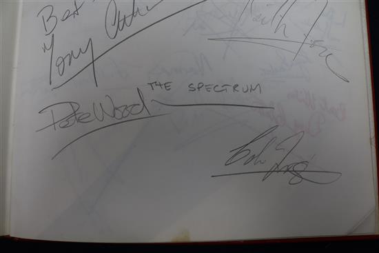 A Radio One Club autograph album, c.1968, presented to the vendors sister as a prize by Radio One DJ Tony